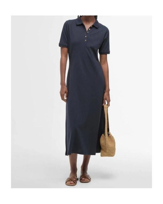 Barbour Blue Celeste Polo Midi Dress