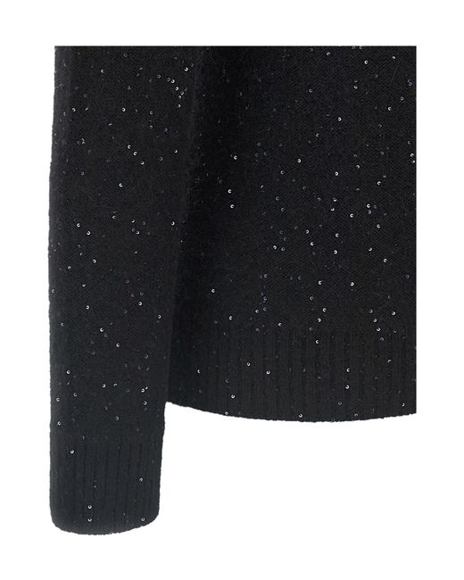 Fabiana Filippi Black Turtleneck Jumper