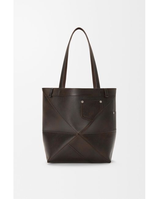 Loewe Black Bags Panta Medium Puzzle Fold Tote Bag