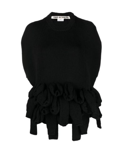 Comme des Garçons Black Layered-Detail Crew-Neck Jumper