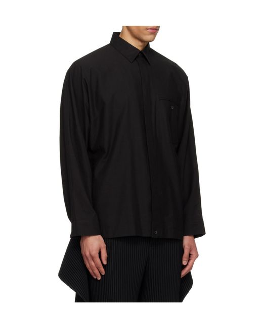 Homme Plissé Issey Miyake Black Homme Plissé Issey Miyake Streamline Shirt for men