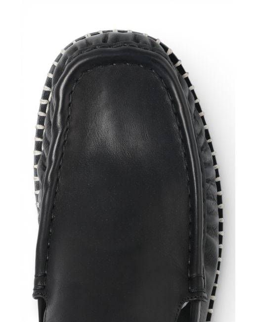 Dries Van Noten Black Ruched Loafers for men