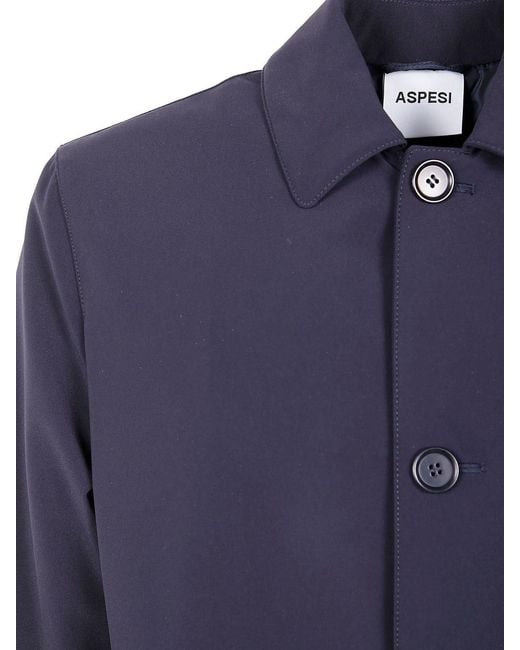 Aspesi Blue Single Breasted Casual Jacket for men