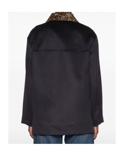 Max Mara Blue Studio Mstcalamo Straight Hem Coat