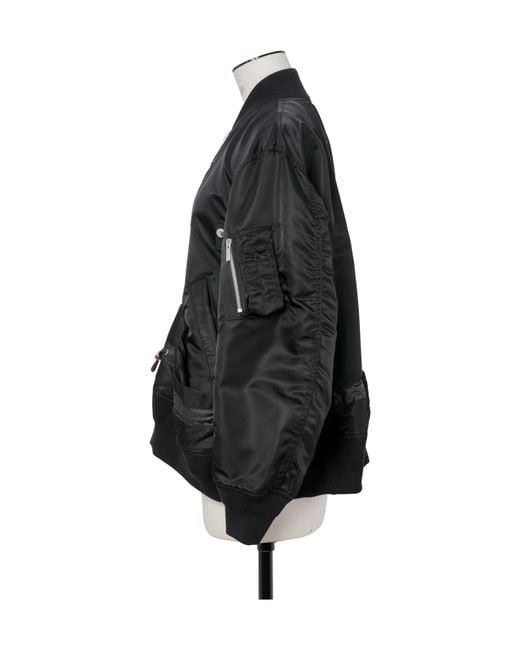 Sacai Black Nylon Twill Blouson
