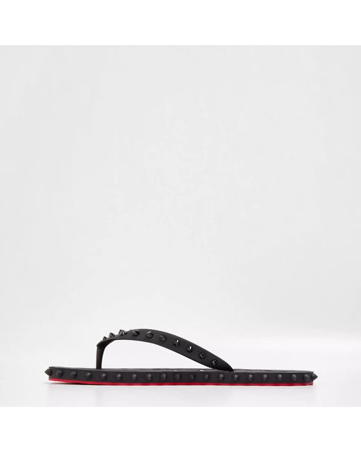 Christian Louboutin White Super Loubi Flip Flops for men