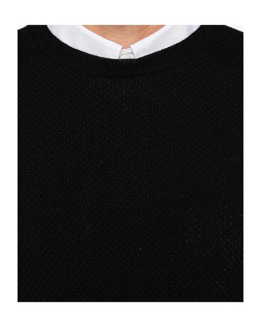 Zanone Black Long-Sleeved Sweater for men