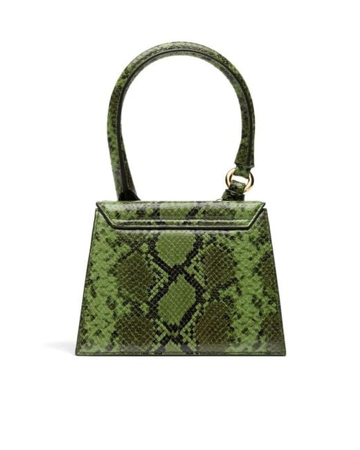 Jacquemus Green Le Chiquito Moyen Boucle Signature Buckled Handbag