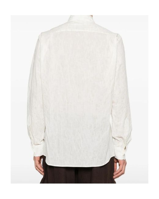 Vivienne Westwood White Orb Embroidered Shirt for men