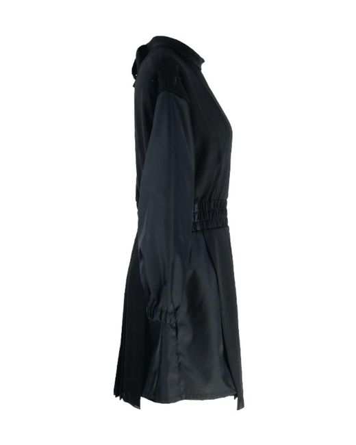 Prada Black Stand-Up Collar Dress