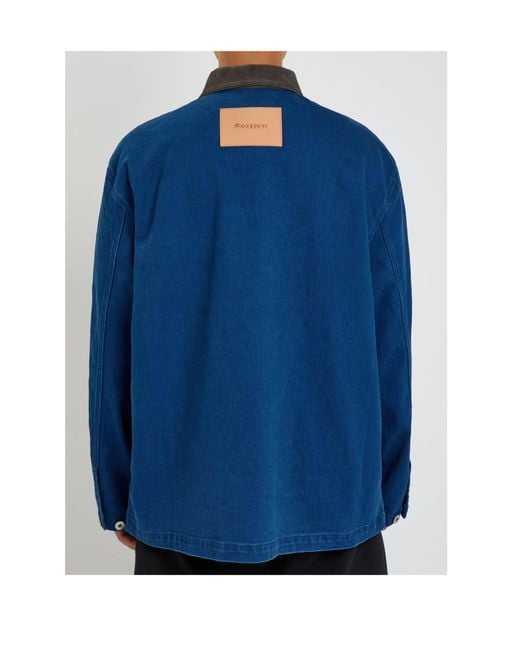 J.W. Anderson Blue Denim Overshirt for men