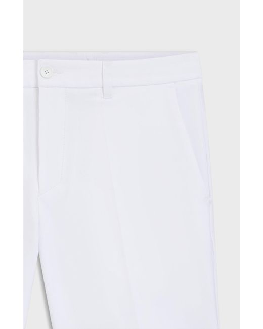 Boss White Water-Reppellent Chino Shorts for men