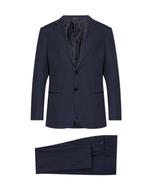 Giorgio Armani Blue Two-Piece Single-Breasted Suit for men