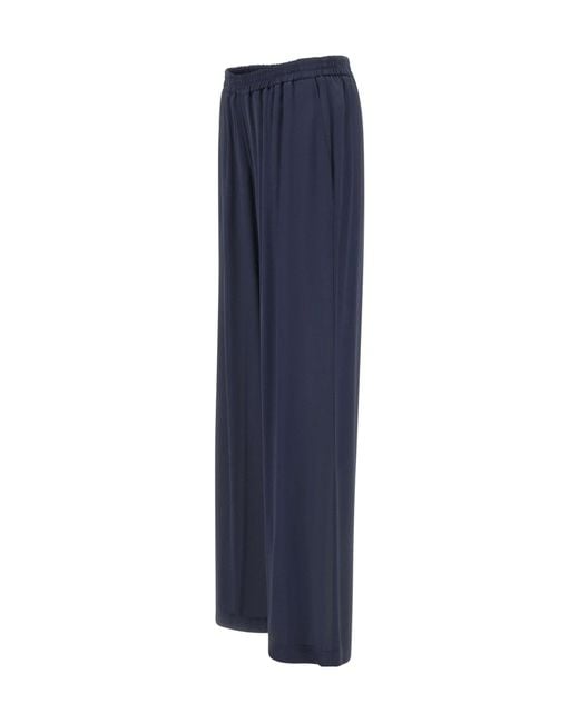 Kaos Blue Wide-Leg Elasticated Pants