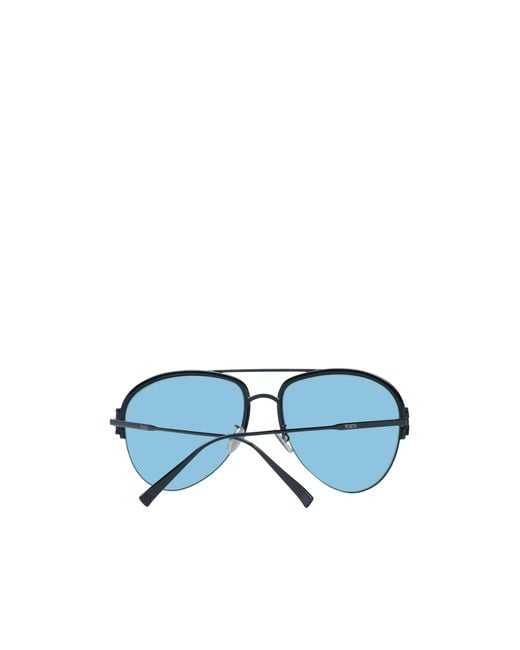 Tod's Blue Geometric Frame Sunglasses