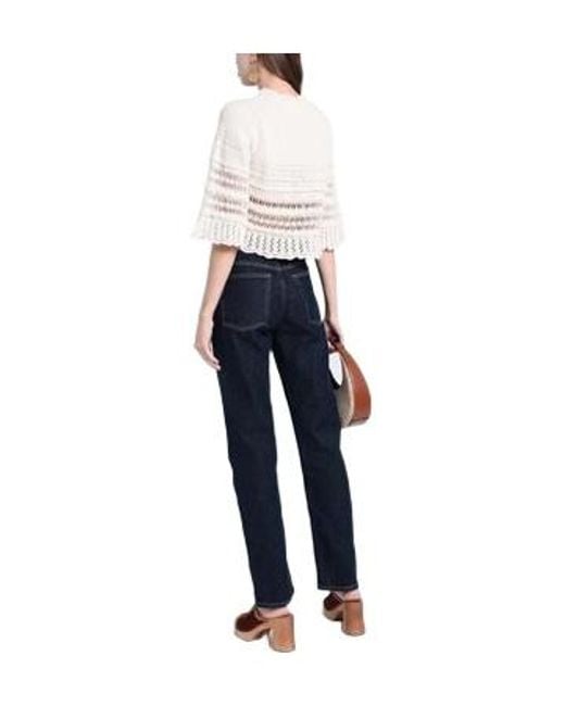 Isabel Marant Natural Solid-Color Knitted Top