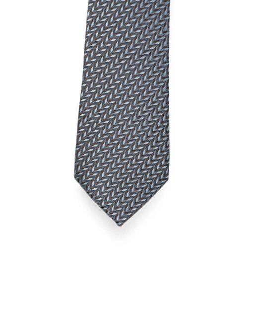 Giorgio Armani White Geometric-Patterned Tie for men