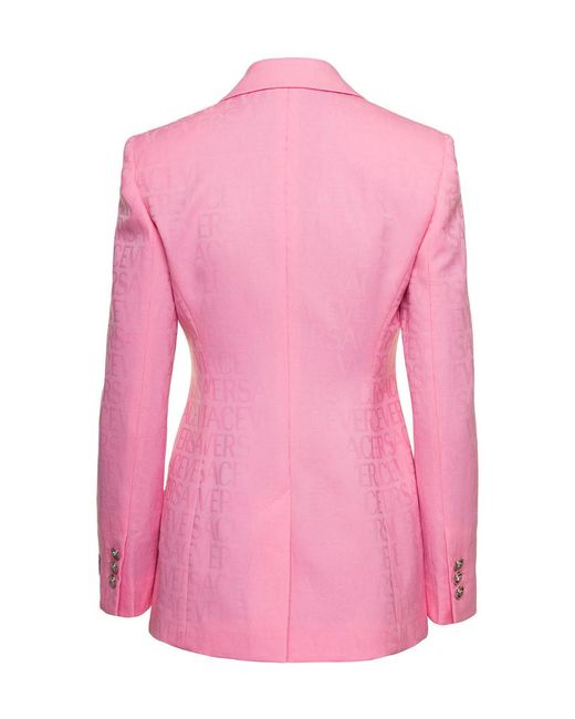 Versace Pink Single Breasted Tailored Blazer