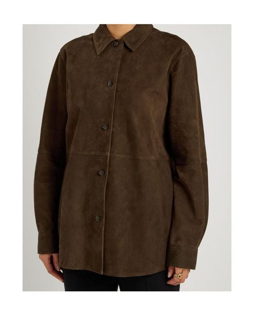 Totême Brown Suede Overshirt