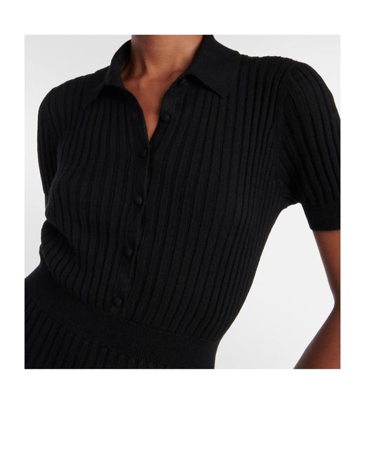 Gabriela Hearst Black Amor Short-Sleeved Dress