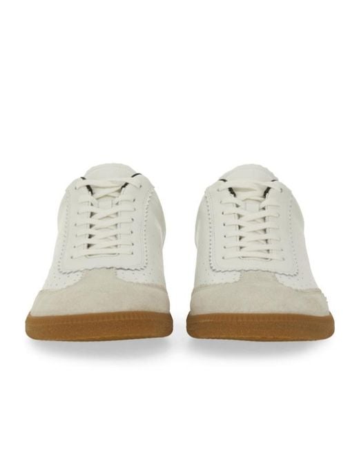 Isabel Marant White Logo Printed Lace-Up Sneakers for men