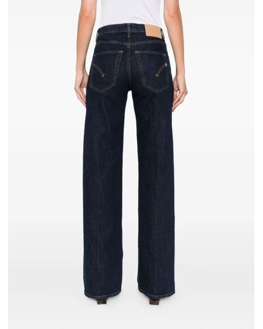 Dondup Blue Jacklyn Wide-Leg Jeans
