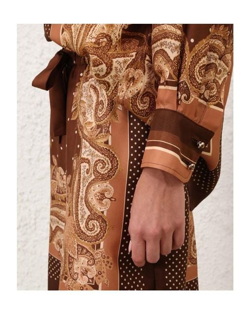 Zimmermann Brown Luna Track Pants