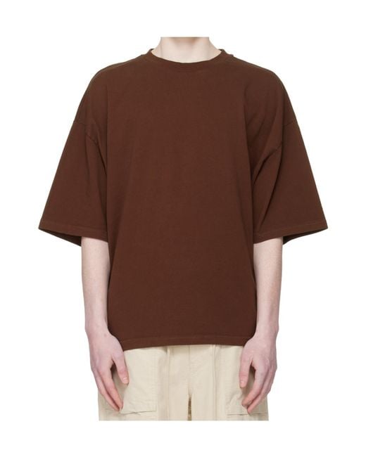 Entire studios Brown Crew-Neck Short-Sleeve T-Shirt for men