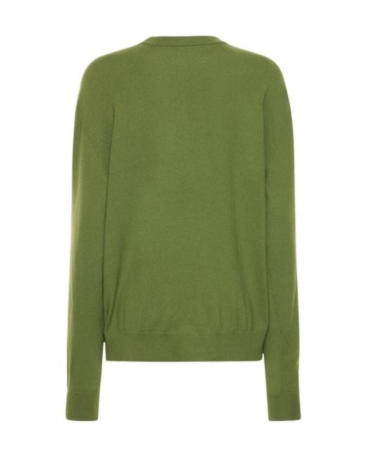 Extreme Cashmere Green Long-Sleeved Cashmere Blend Knitwear