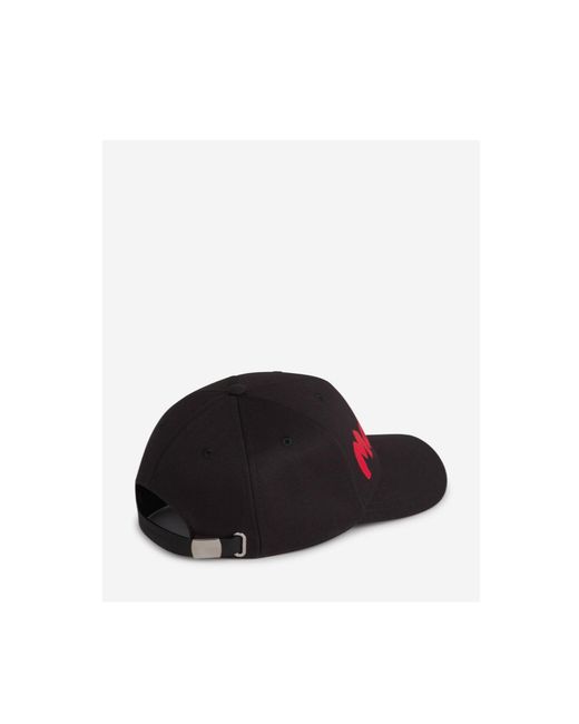 McQueen White Graffiti Logo Printed Baseball Cap for men