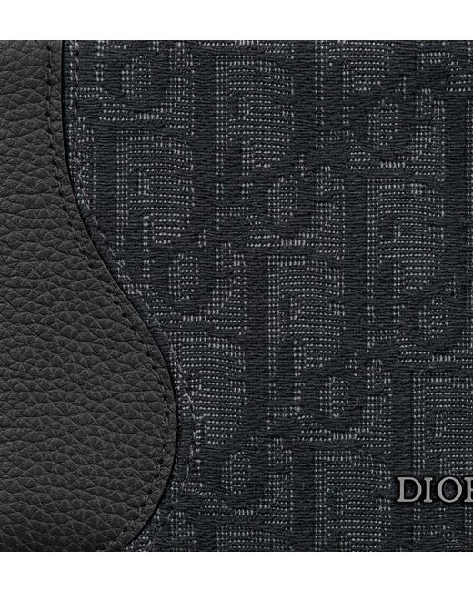 Dior Black Saddle Wallet for men
