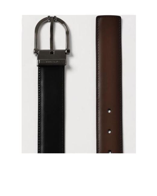 Ferragamo Brown Double-Sided Belt for men