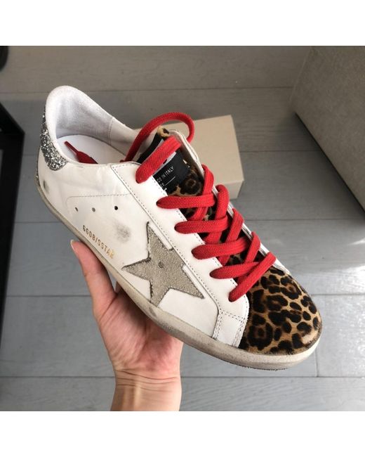 Golden Goose Deluxe Brand Multicolor Superstar Leopard-Print Sneakers