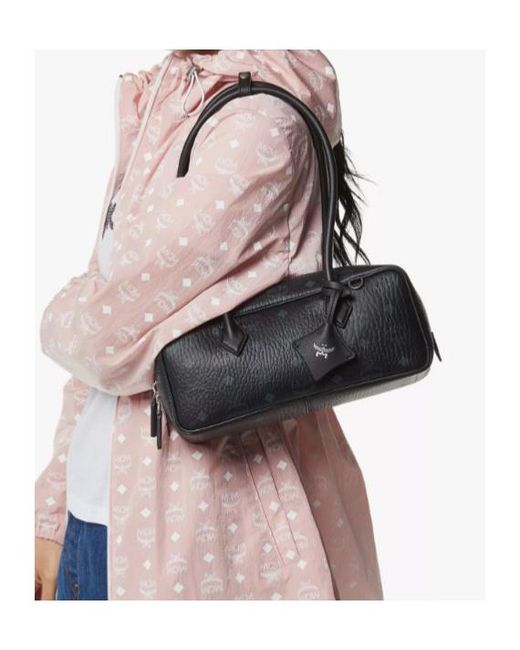 MCM Black Aren Visetos Shoulder Bag