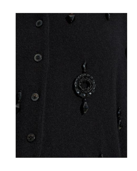 Tory Burch Black Embellished Cardigan