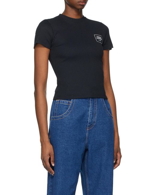 Opening Ceremony Black Box Logo-Print Stretch-Cotton T-Shirt