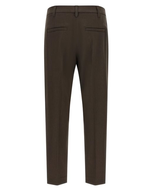 Brunello Cucinelli Gray Casual Pants With Belt Loops