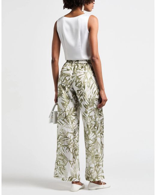 Brunello Cucinelli White Floral-Print Casual Trouser