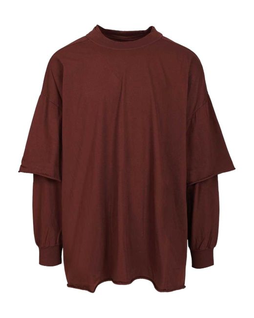 Rick Owens Purple Layered Crewneck Sweatshirt for men
