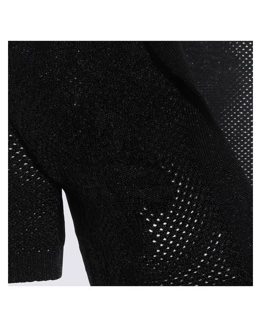 Amiri Black Lurex Knit Mini Dress