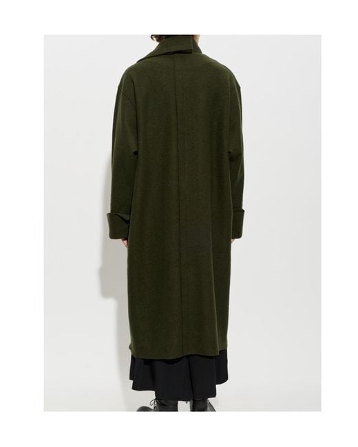 Yohji Yamamoto Green Long-Sleeved Coat for men