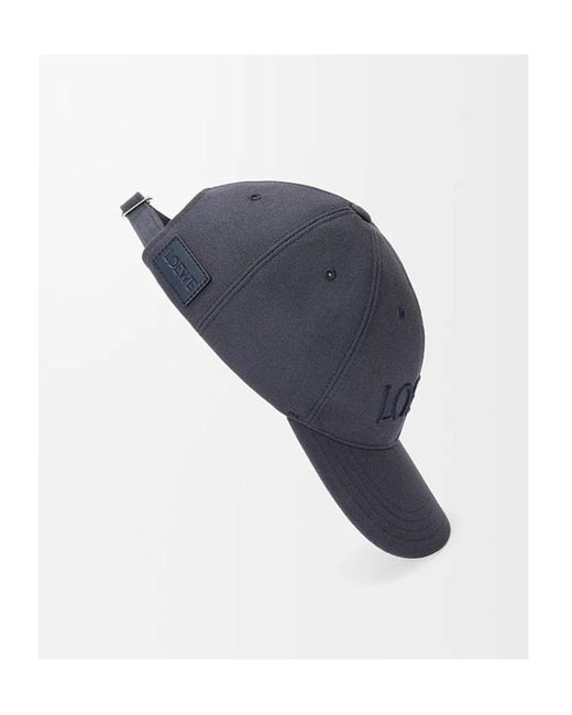 Loewe Blue Logo Embroidered Cap for men
