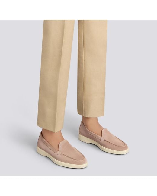 Santoni Brown Logo Moulded Loafers