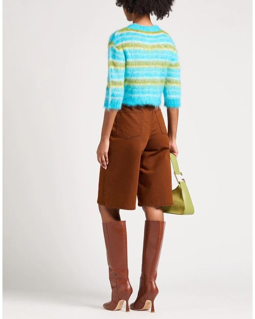 Marni Blue Intarsia-Knit Jumper