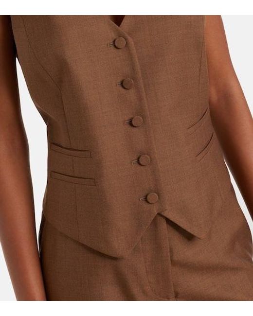 Gabriela Hearst Brown Coleridge Wool And Silk Vest