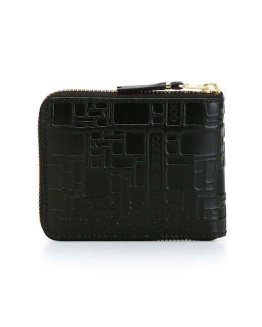 Comme des Garçons Black Comme Des Garçons Embossed Logotype Wallet for men