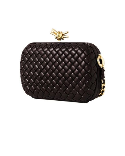 Bottega Veneta Black Knot Intrecciato Shoulder Bag