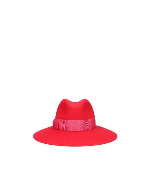 Borsalino Red Sophie Brushed Hat