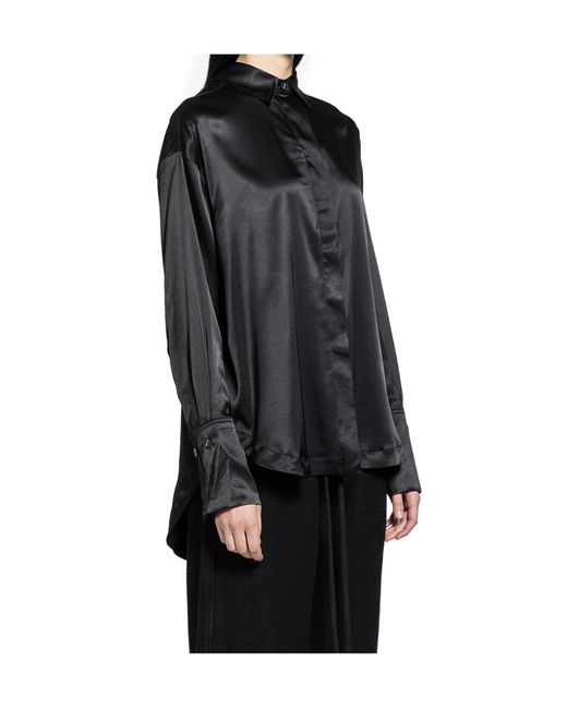 Thom Krom Black Satin Shirt