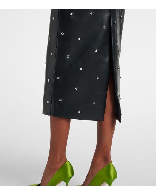 ROTATE BIRGER CHRISTENSEN Black Studded Pencil Skirt